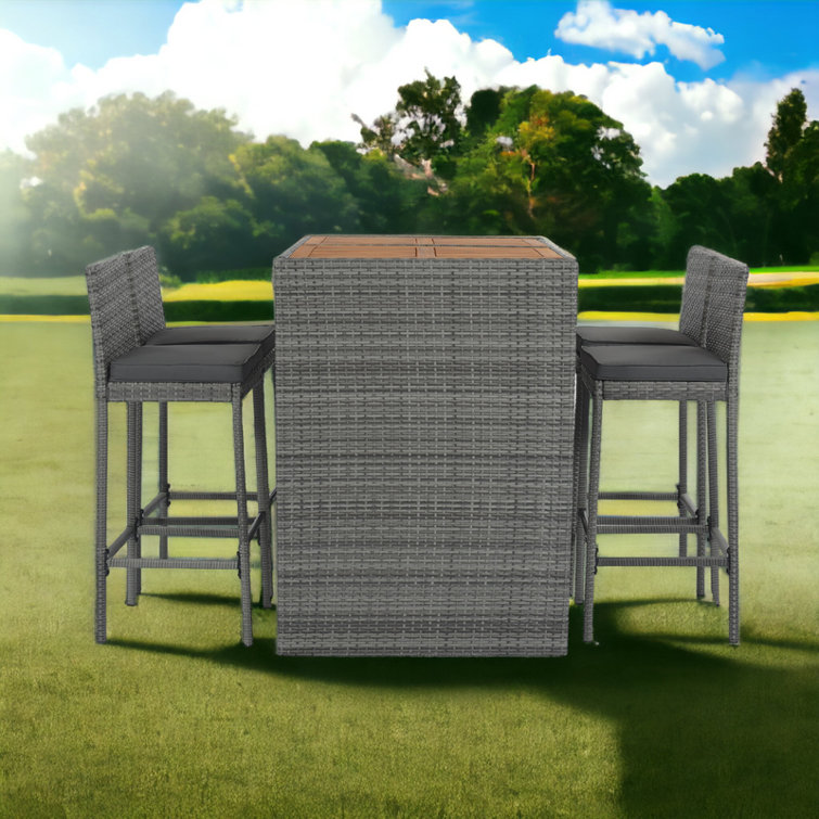 Wildon Home® Severin 4 - Person Rectangular Outdoor Dining Set with ...